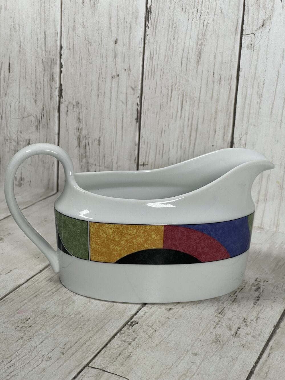 Vintage Mikasa California Currents Gravy Boat 90s Colorful Retro